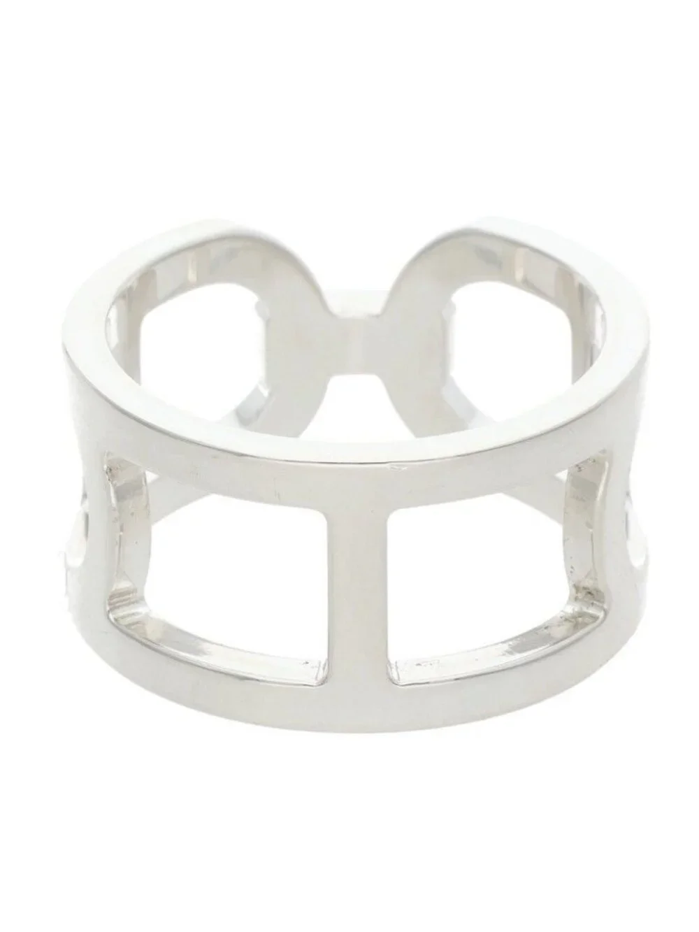 Hermes Chaine D'ancre Silver Ring